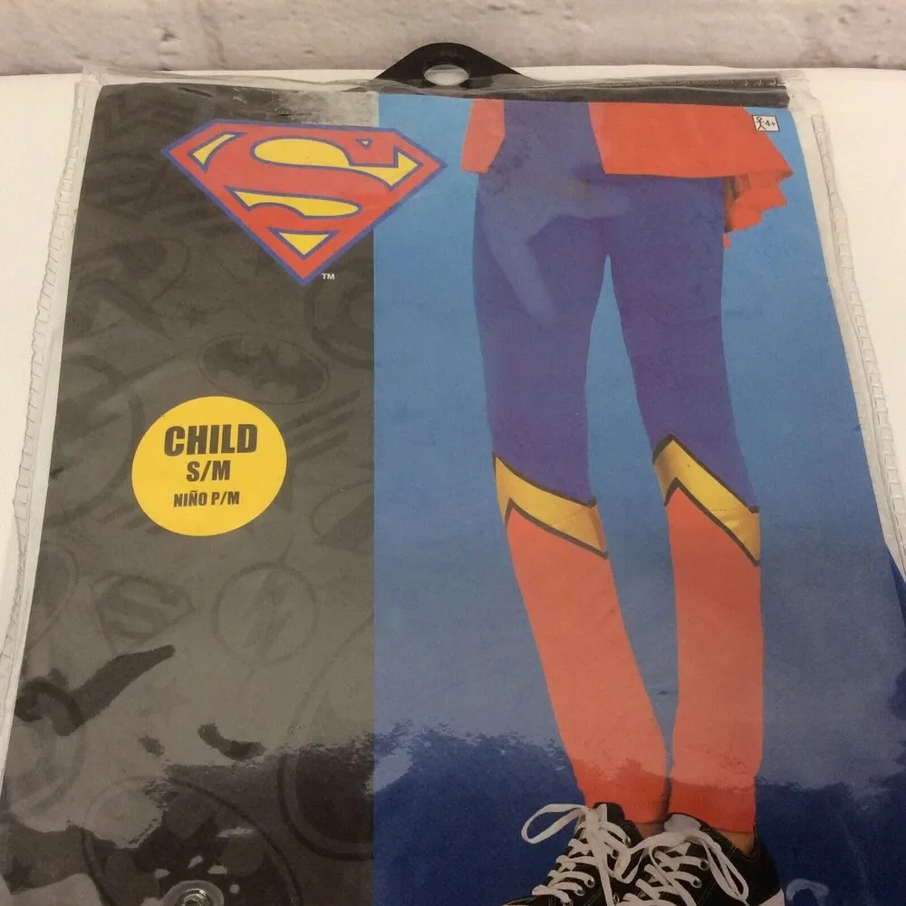DC Supergirl Leggings Girls Size S/M (Up to Size 10) Costume Cosplay Halloween